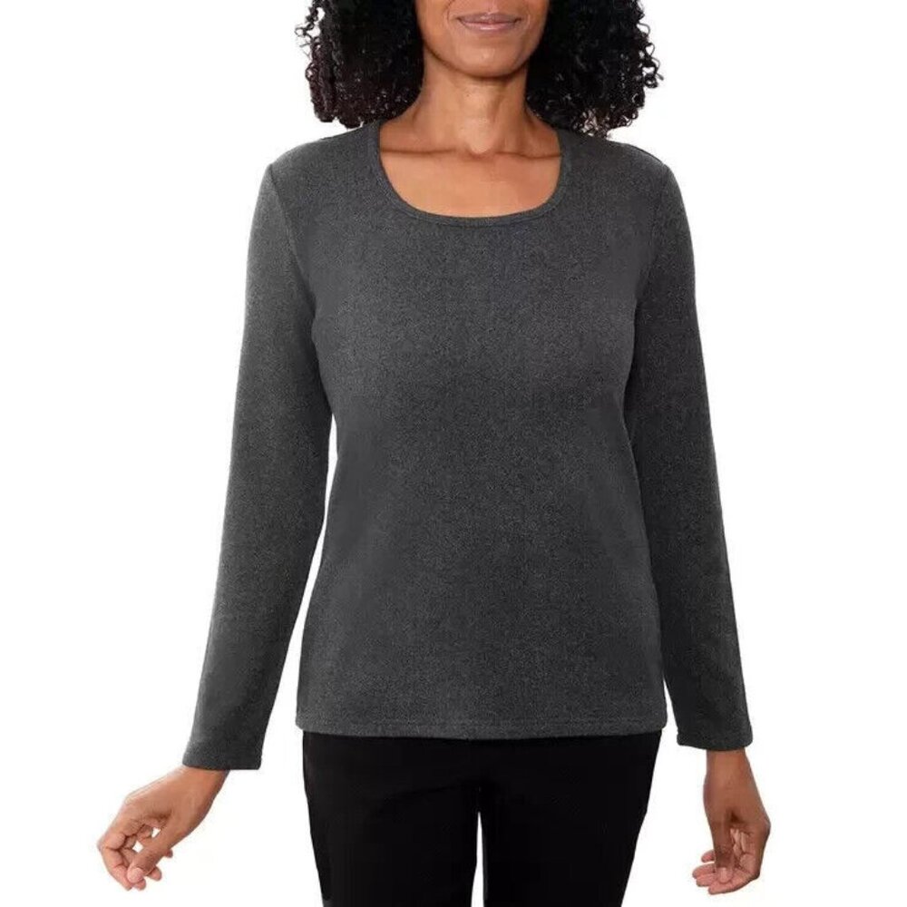 Mario Serrani Ladies' Long Sleeve Knit Top (Gray, XX-Large)